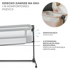 Приставне ліжечко-люлька Kinderkraft Neste Up 2 Light Grey
